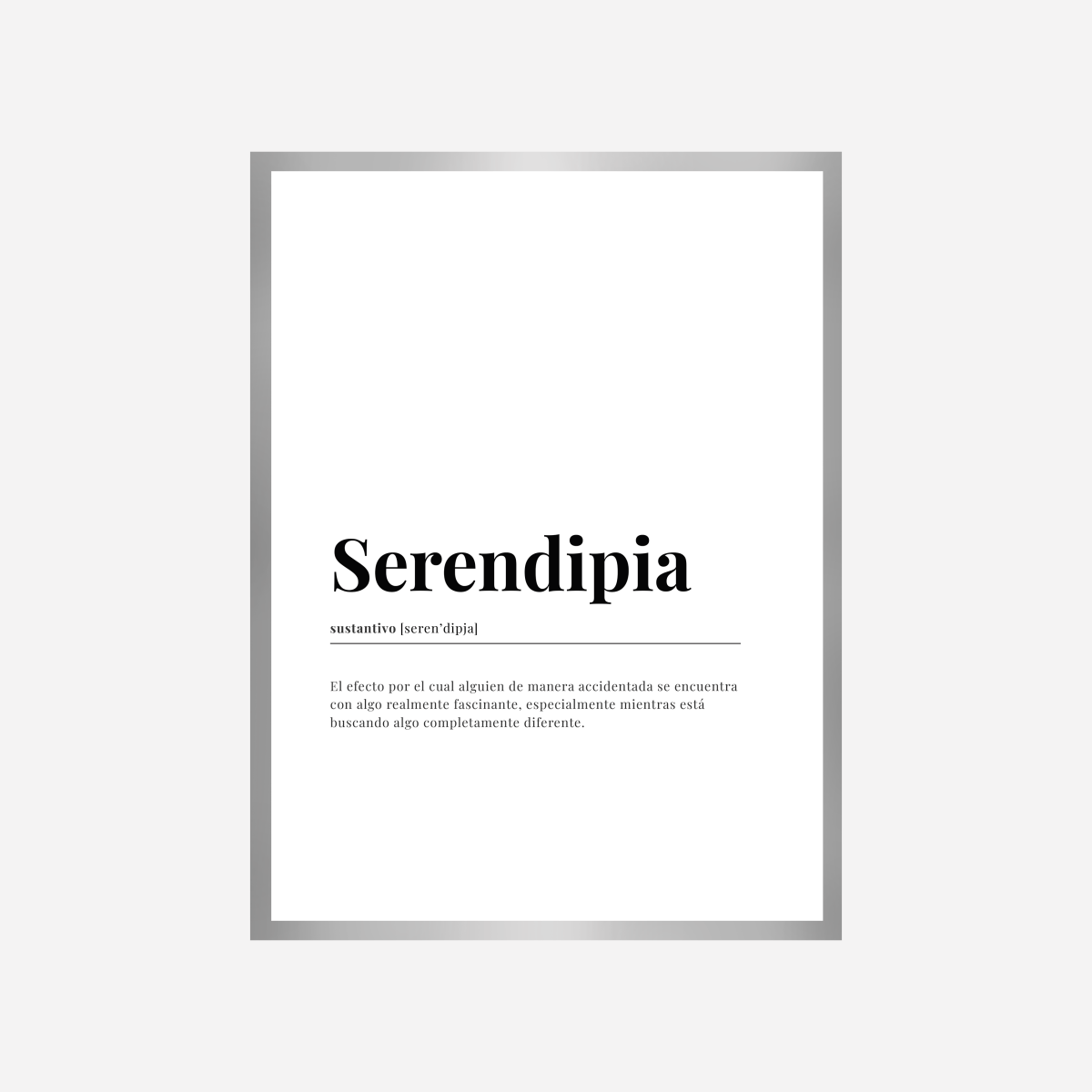 Serendipia Castellano Dictionary Art Print - DesignPlace