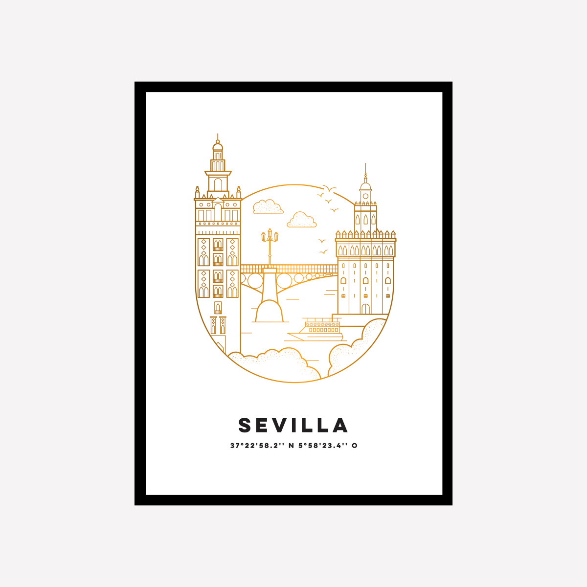 Sevilla Cityscape Art Print - DesignPlace