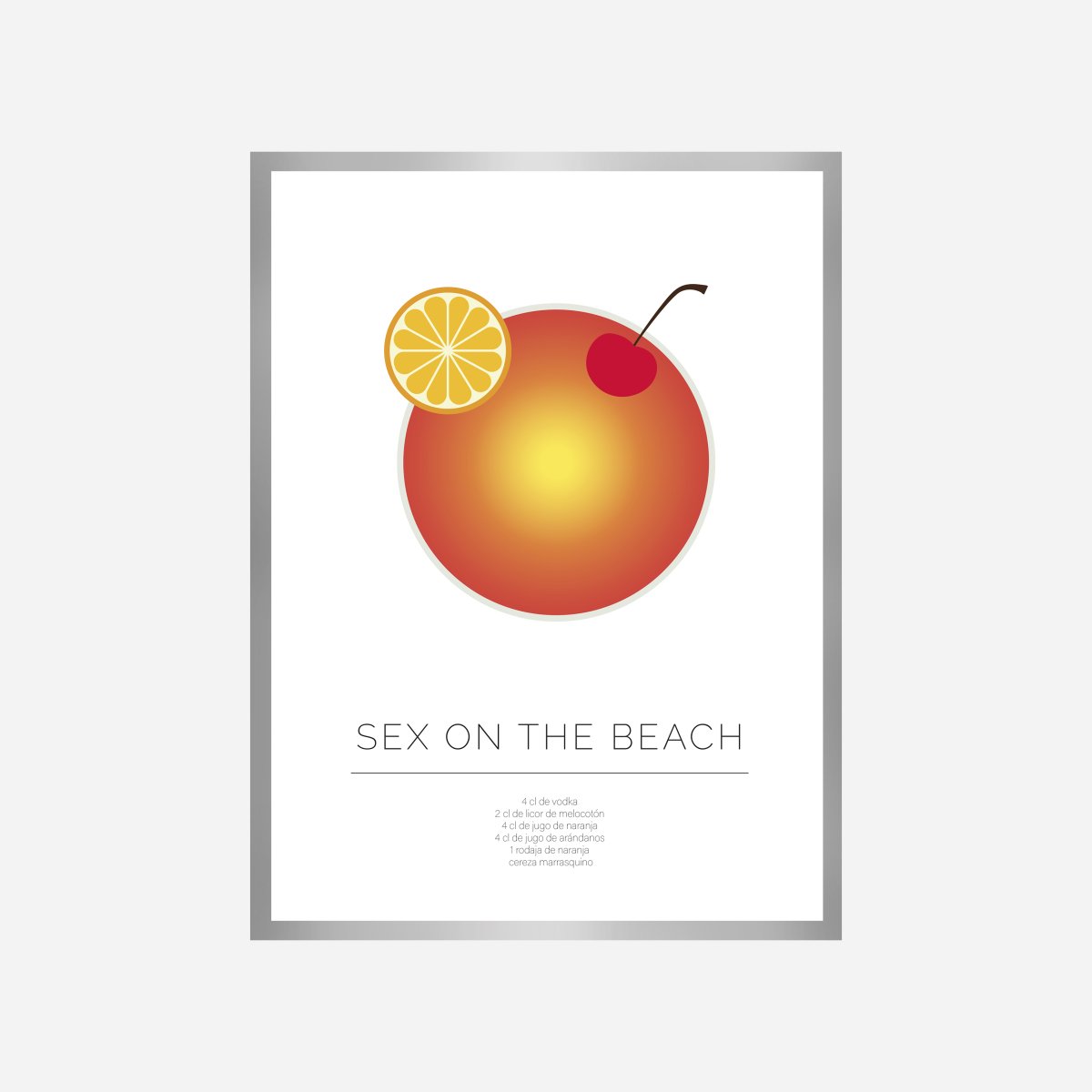 Sex On The Beach Line Art Print - DesignPlace