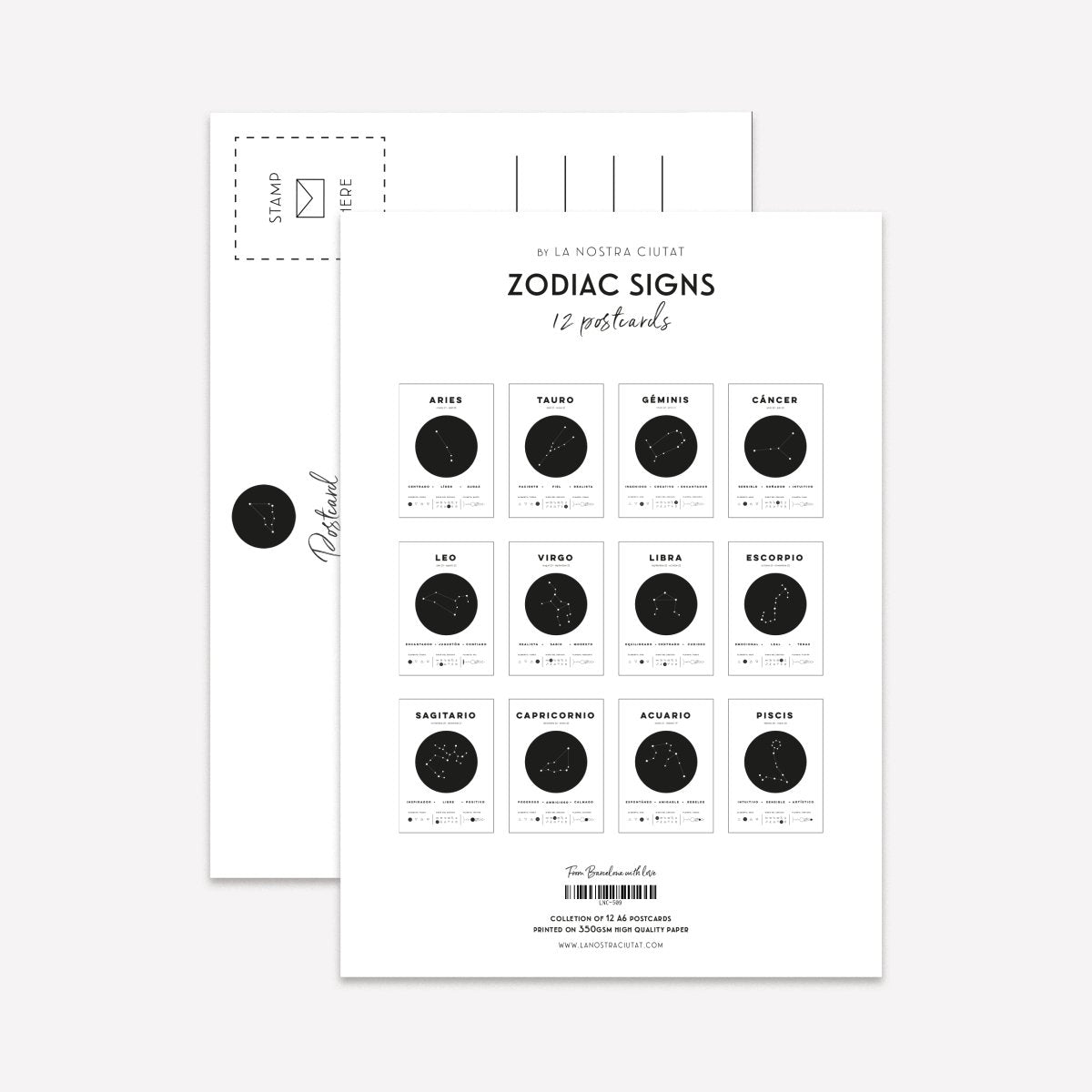 Signos de Zodiaco Postcard Pack - DesignPlace