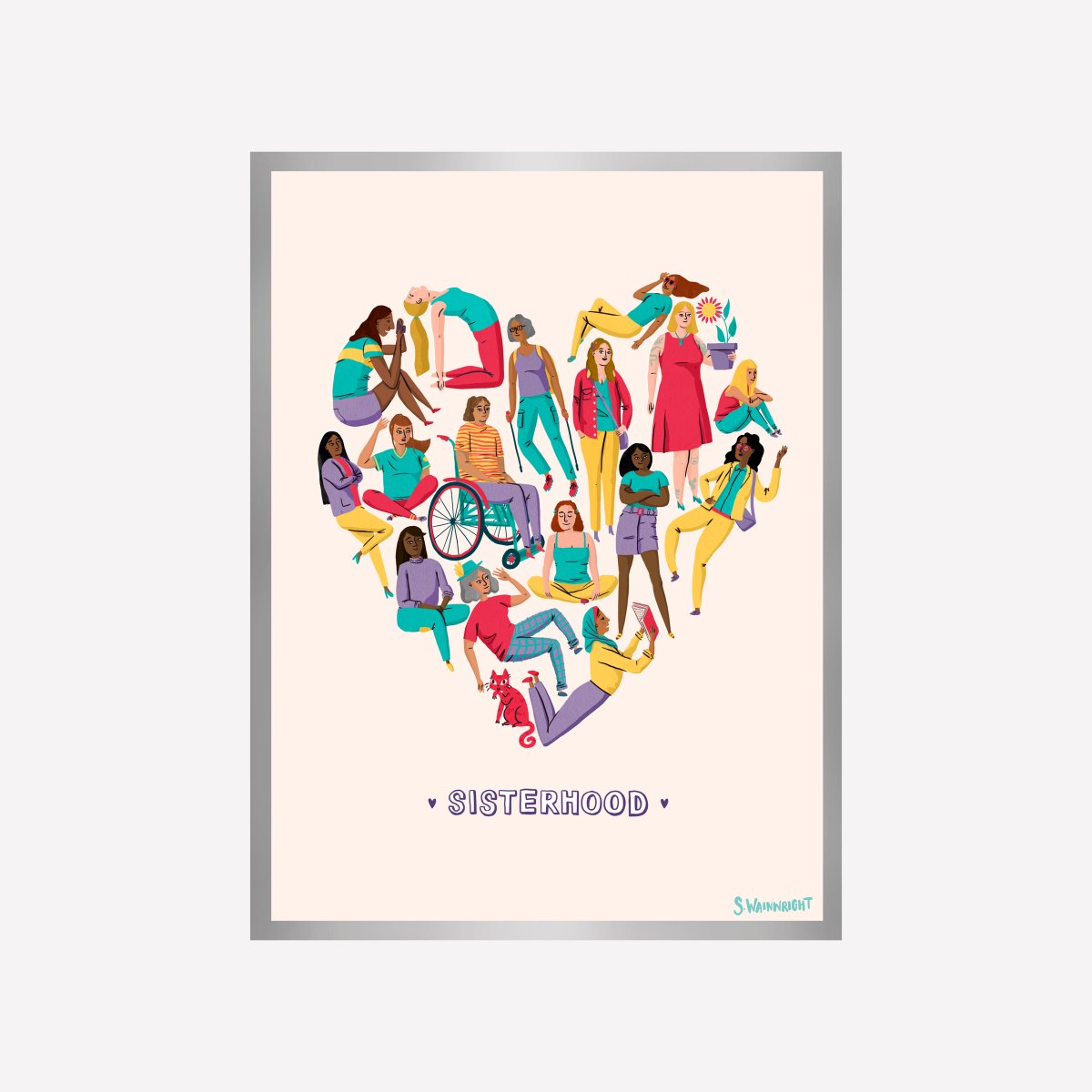 Sisterhood Heart Art Print - DesignPlace