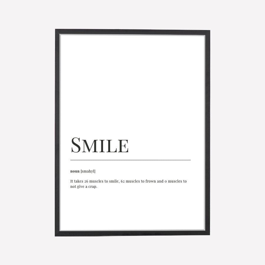 Smile Dictionary Art Print - DesignPlace