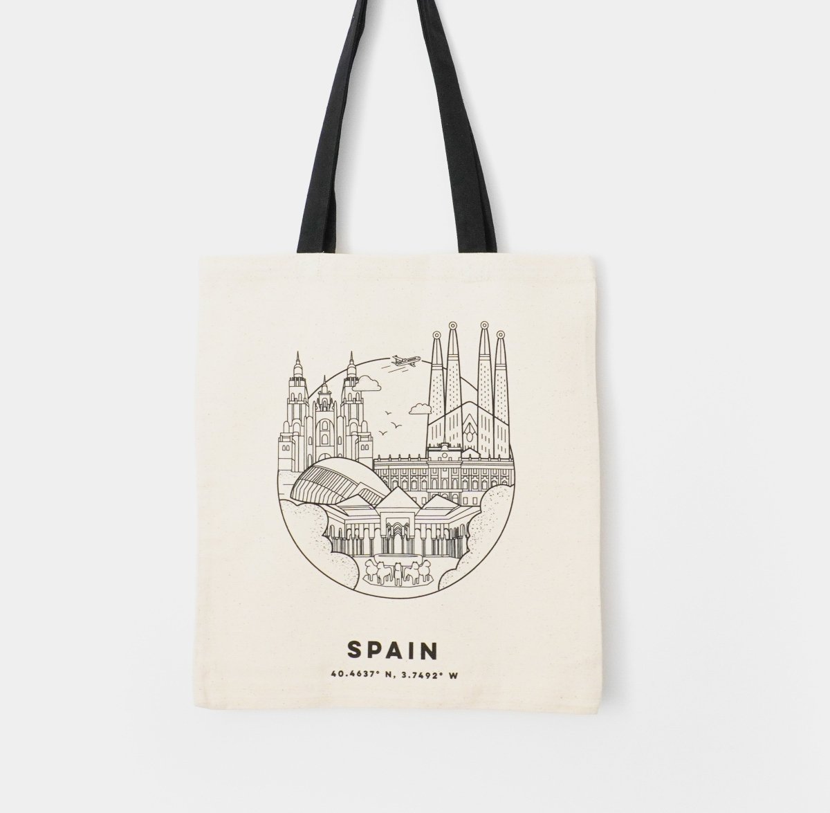 Spain Cityscape Tote Bag - DesignPlace