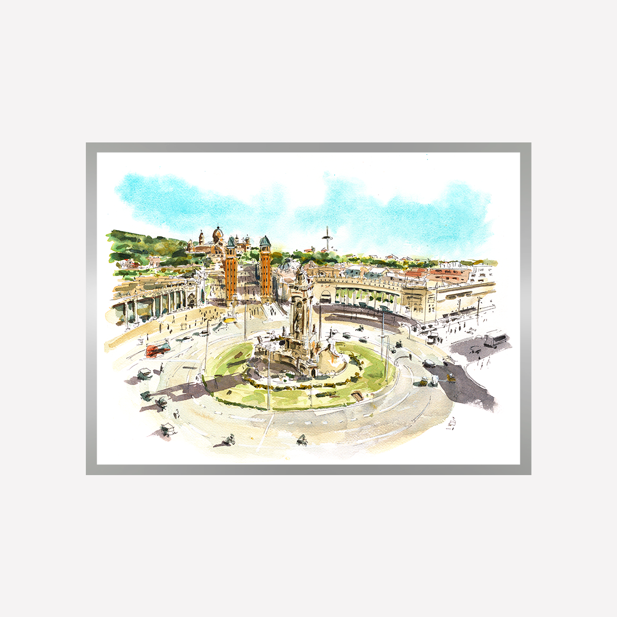 Spain Square Art Print
