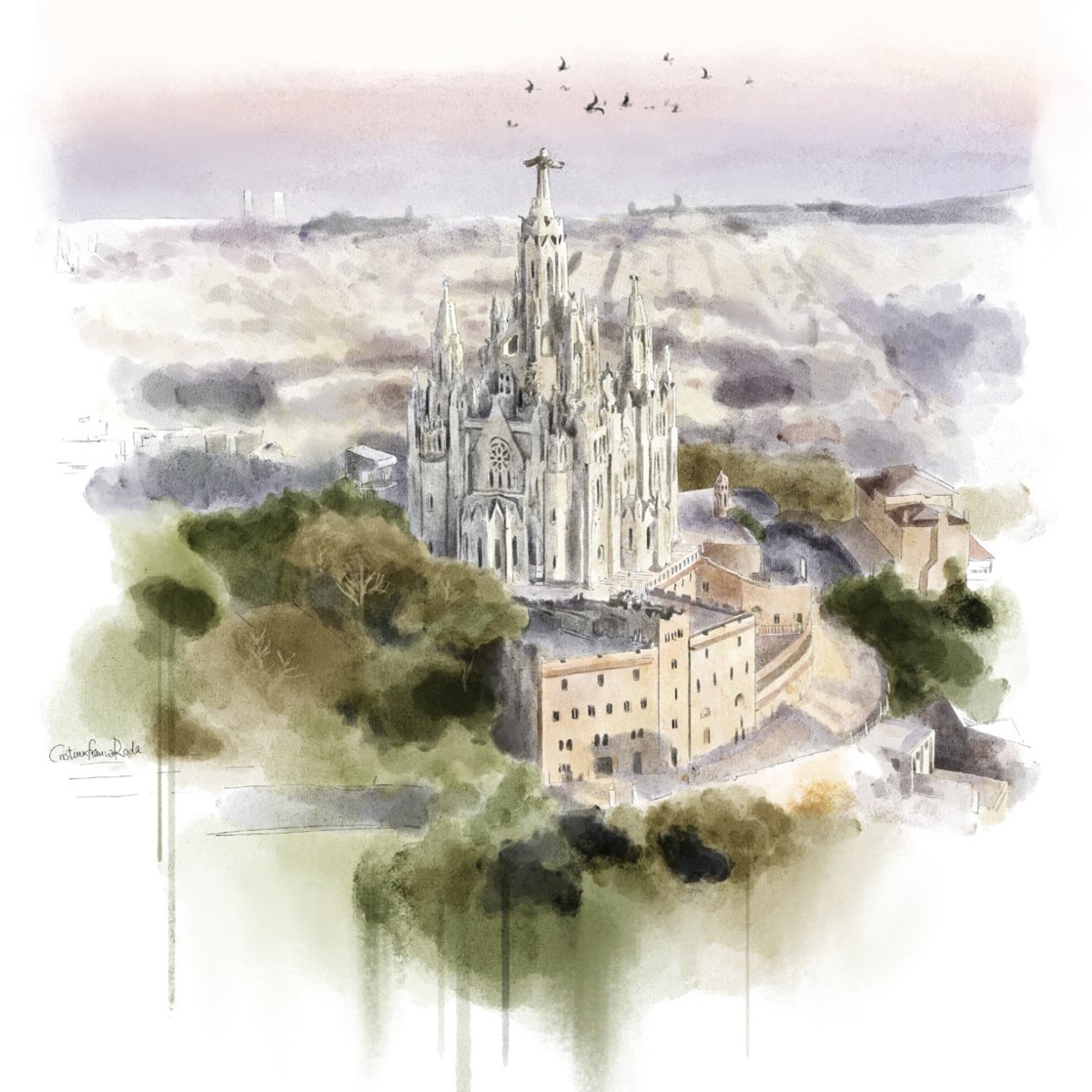 Tibidabo de Altura Art Print - DesignPlace