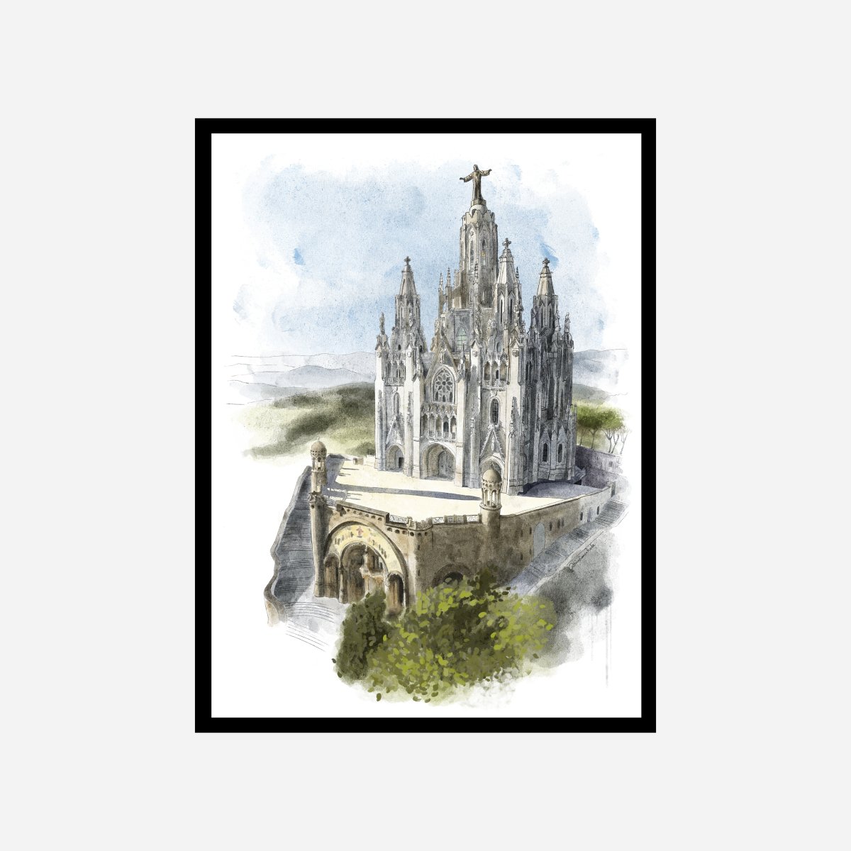 Tibidabo View Art Print - DesignPlace