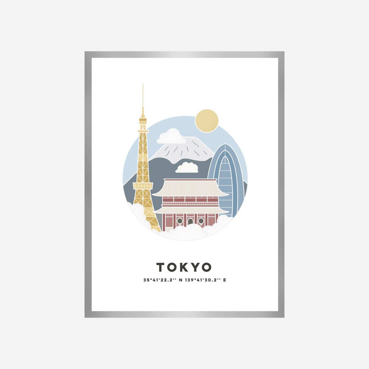 Tokyo Cityscape Colour Art Print - DesignPlace