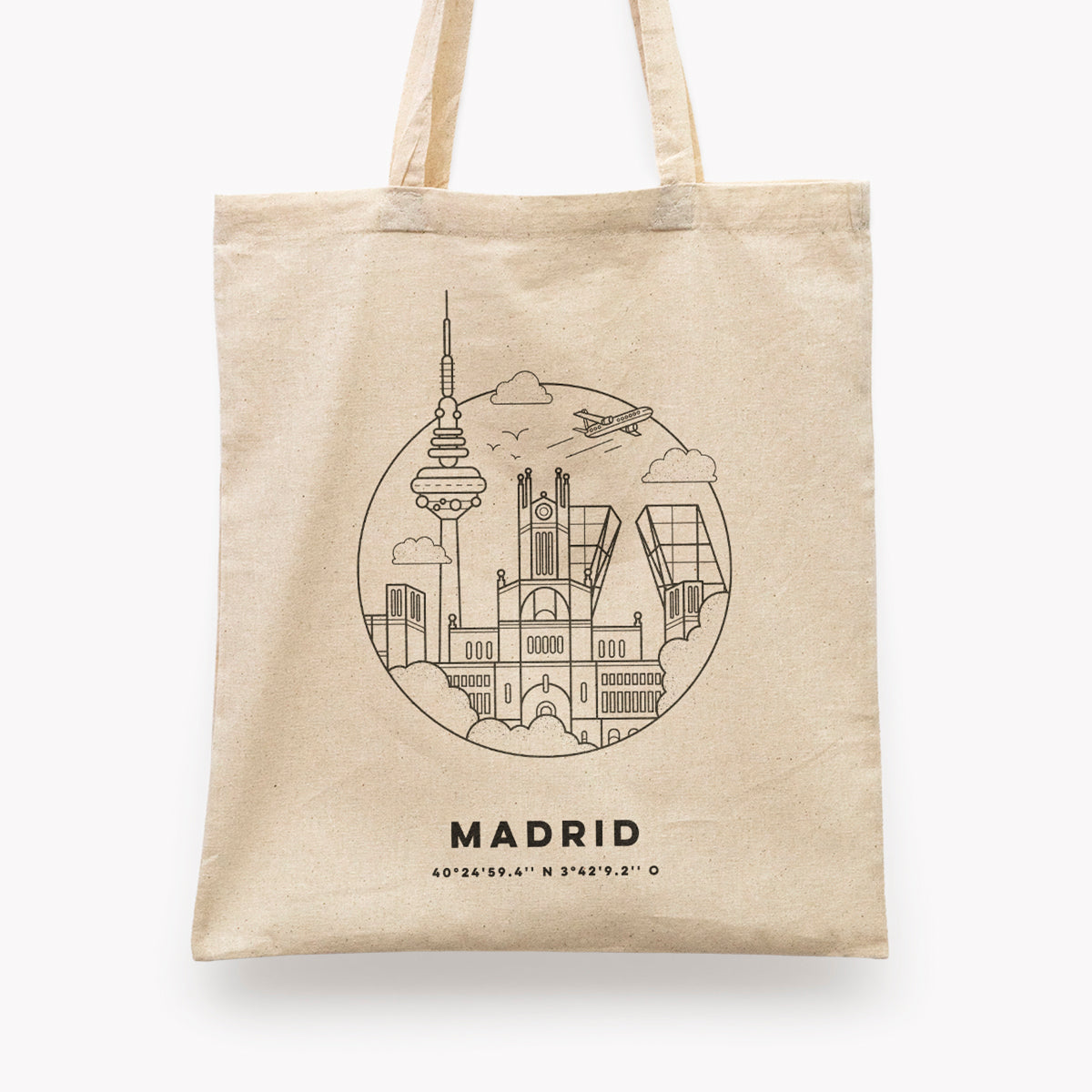 Madrid Cityscape Tote Bag