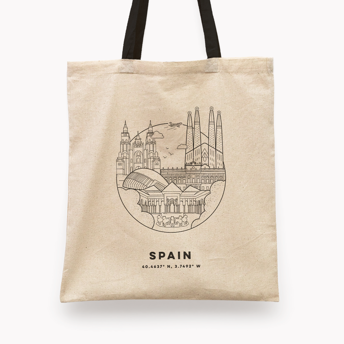 Spain Cityscape Tote Bag