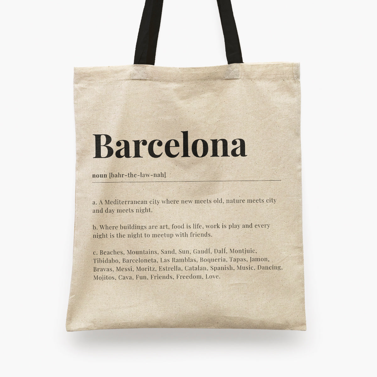 Barcelona English Tote Bag