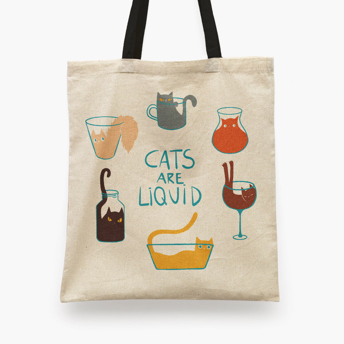 Cats are liquid Tote Bag