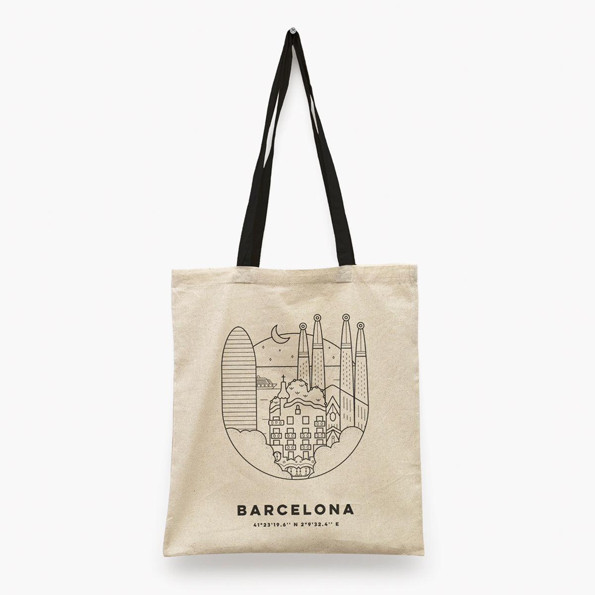 Barcelona Cityscape Tote Bag