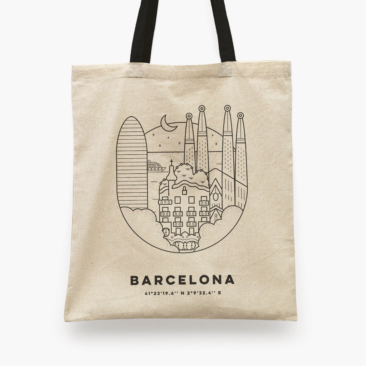 Barcelona Cityscape Tote Bag