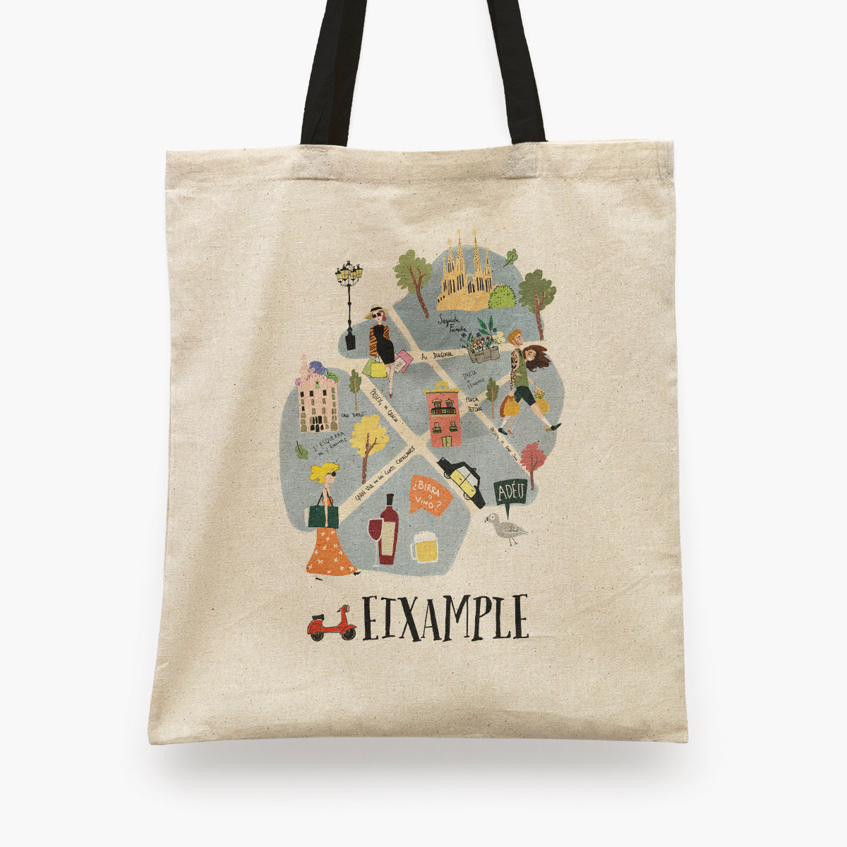 Eixample Barcelona Tote Bag