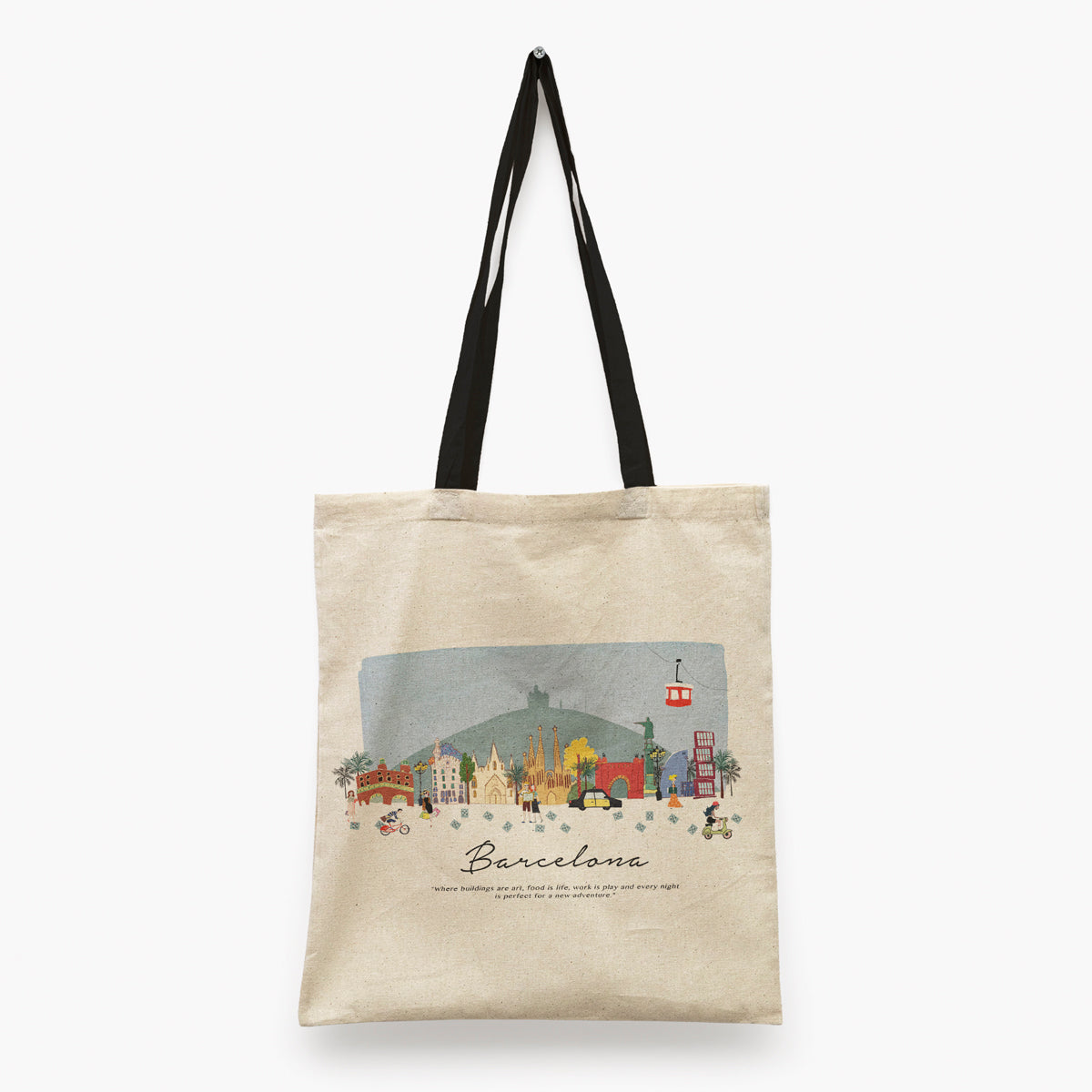 Skyline Barcelona Tote Bag