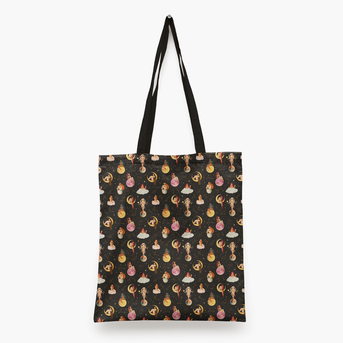 Zodiac Girls Dark Pattern Tote Bag