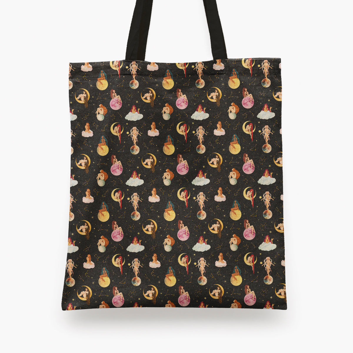 Zodiac Girls Dark Pattern Tote Bag