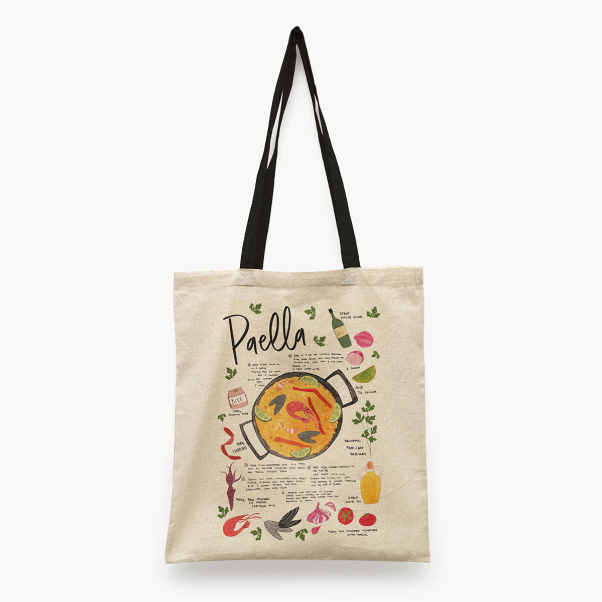 Paella Receta Tote Bag