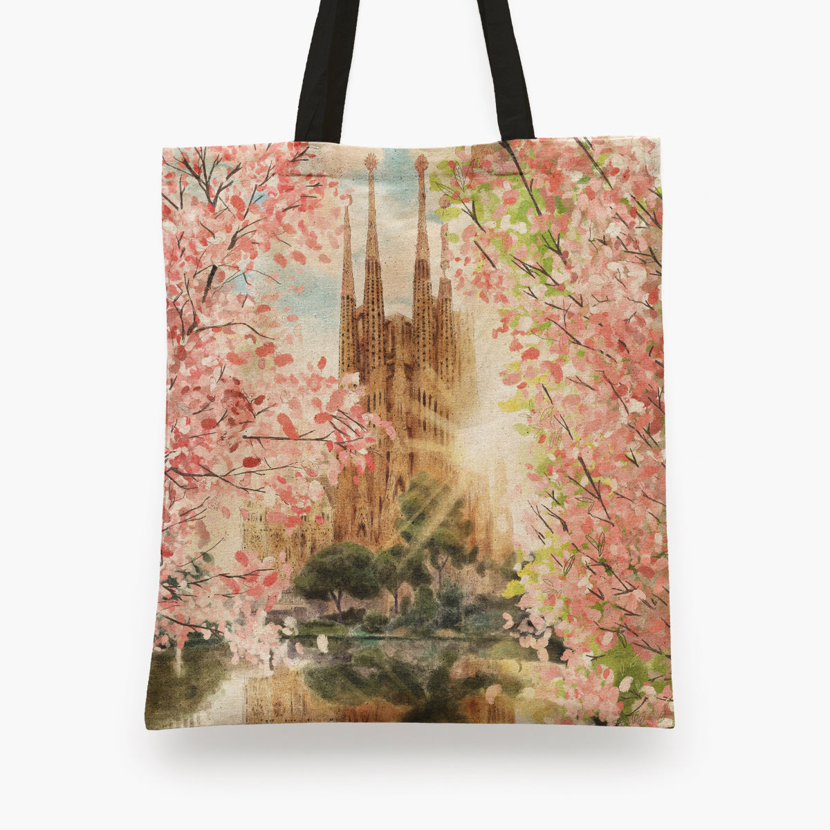 Sagrada Familia en primavera Tote bag