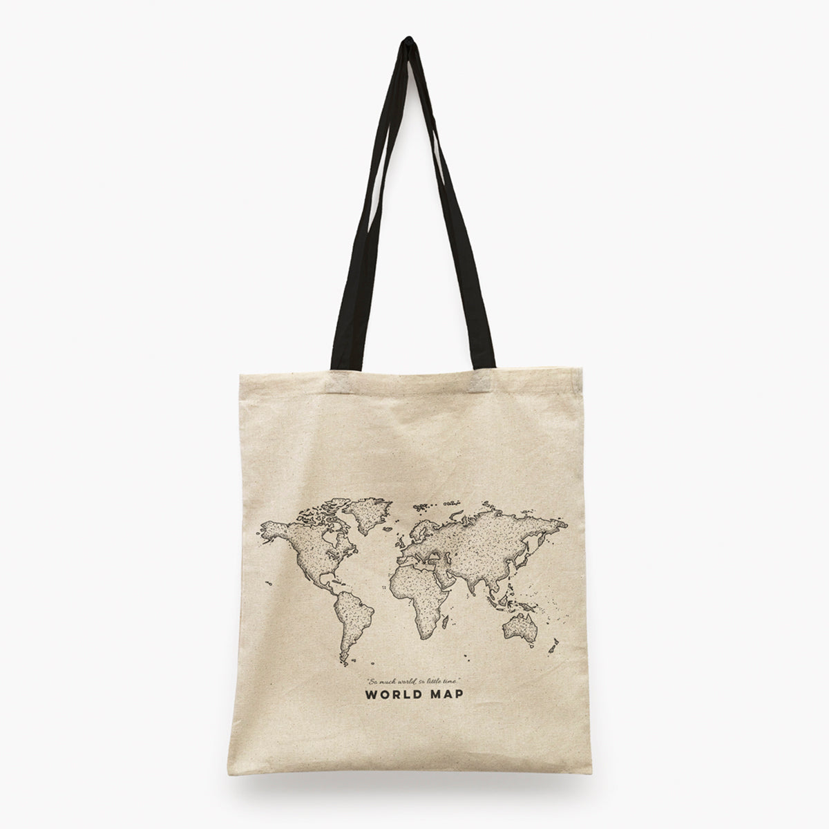 World Map Gold Tote Bag