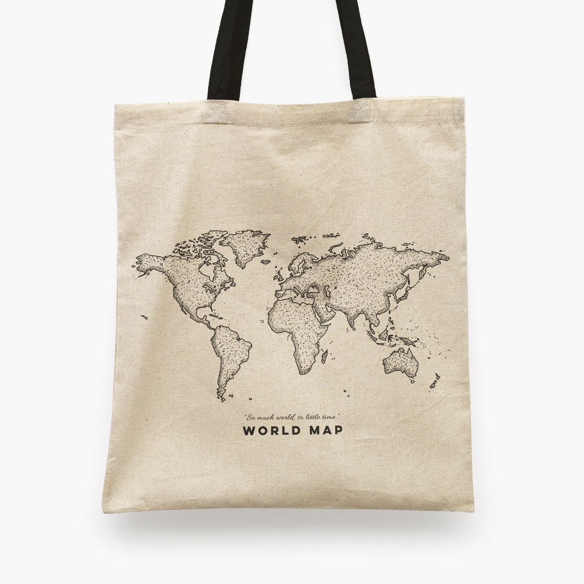 World Map Gold Tote Bag