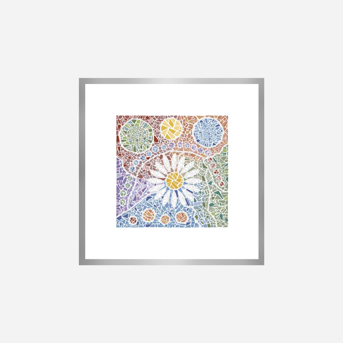 Trencadis Tiles Model 2 Art Print - DesignPlace