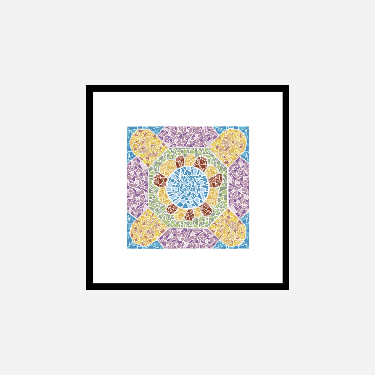 Trencadis Tiles Model 4 Art Print - DesignPlace