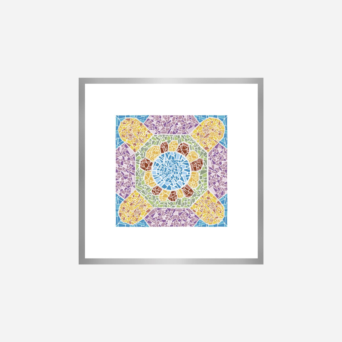 Trencadis Tiles Model 4 Art Print - DesignPlace