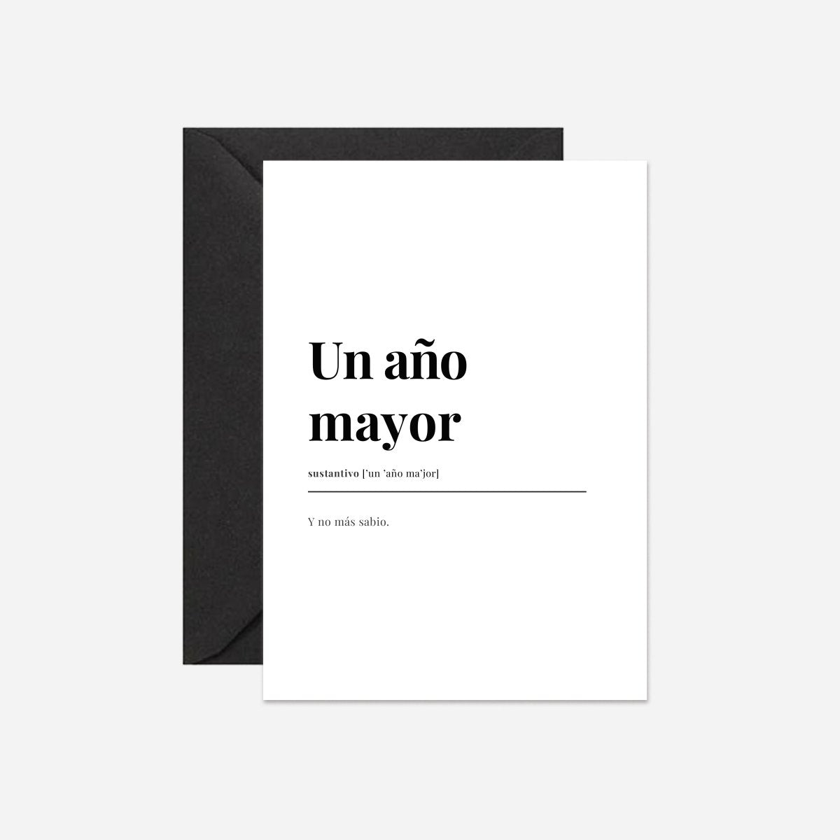 Un Año Mas Dictionary Card - DesignPlace