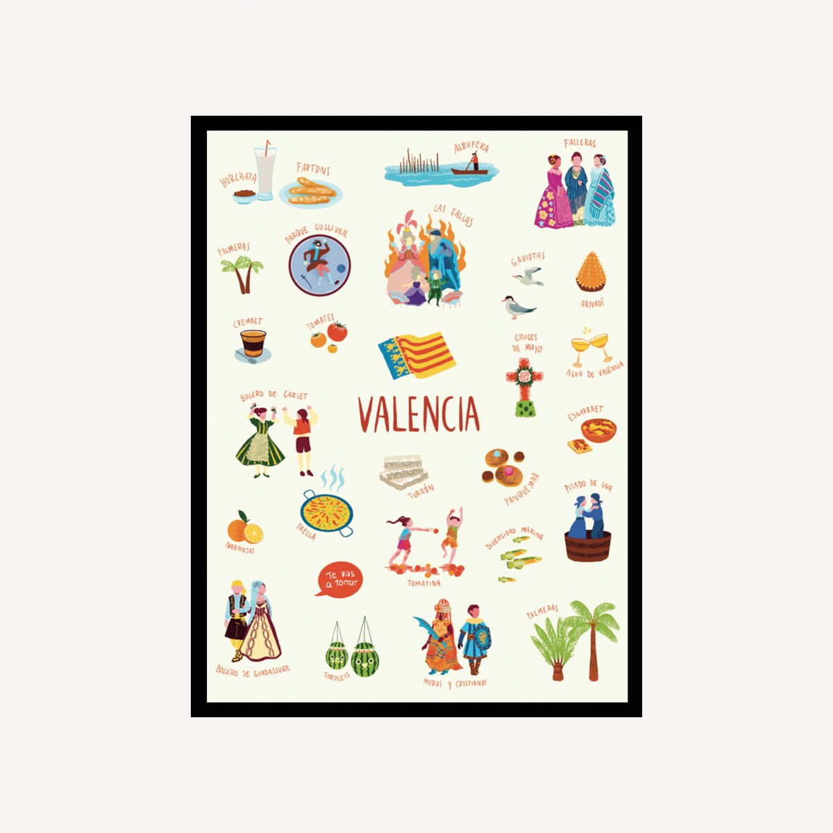 Valencia Monumentos Art Print - DesignPlace