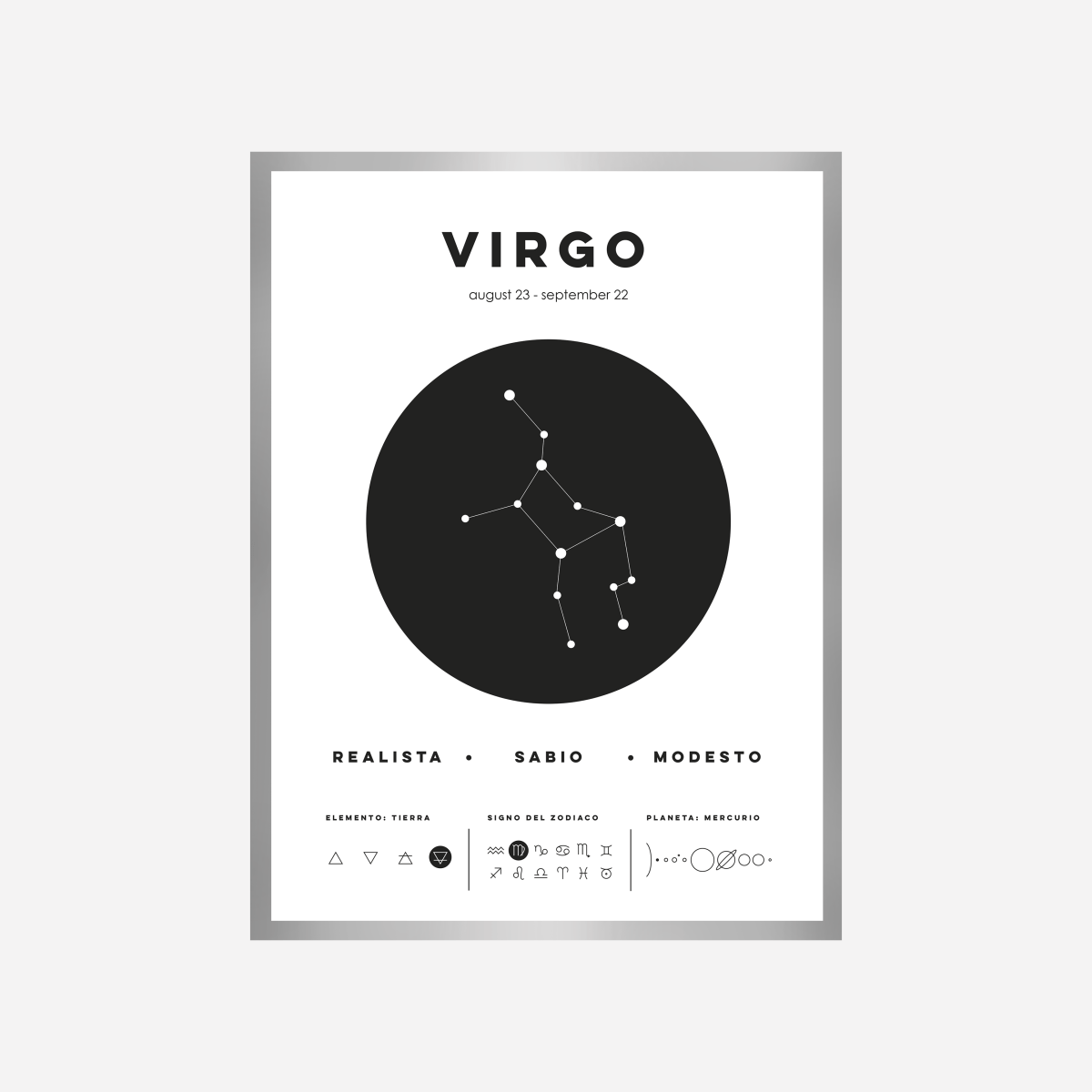 Virgo Zodiac Sign Art Print - DesignPlace