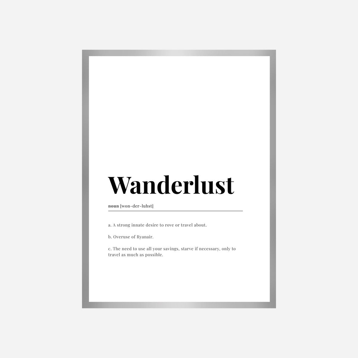 Wanderlust Dictionary Art Print - DesignPlace