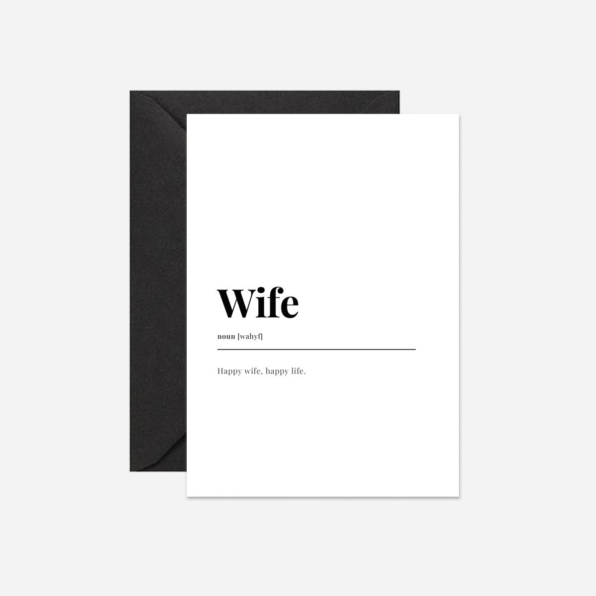 Wife Dictionary Card - DesignPlace