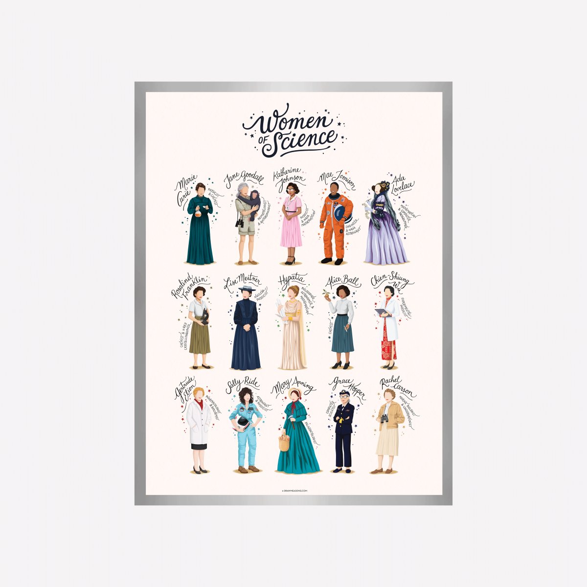 Women of Science Art Print - DesignPlace