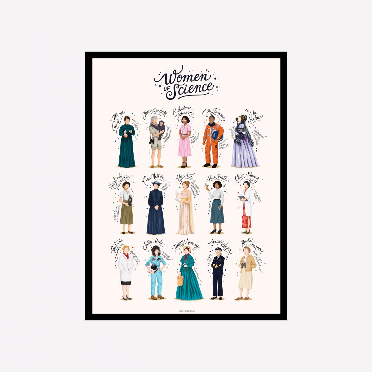 Women of Science Art Print - DesignPlace