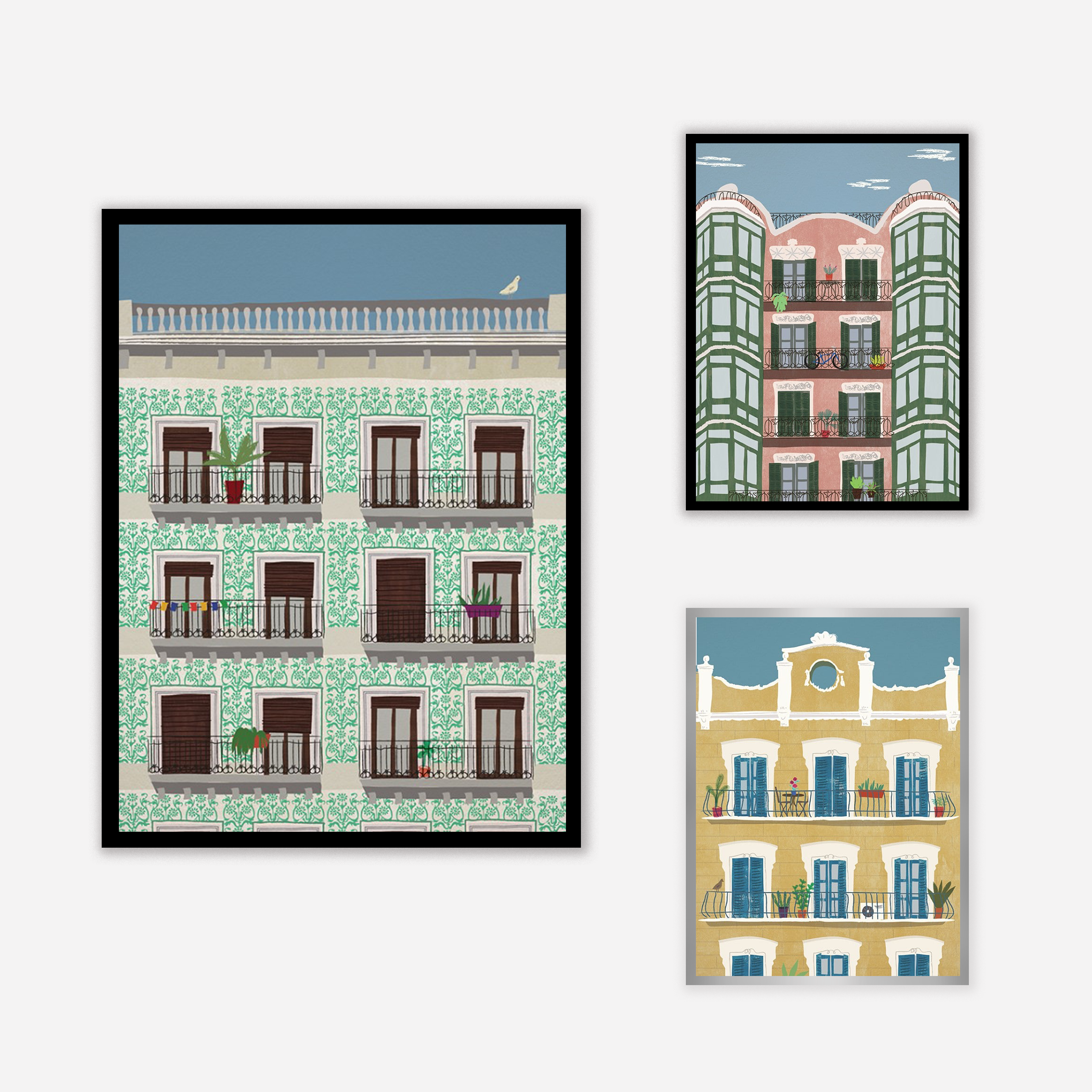 Fachada Verde Pattern Art Print