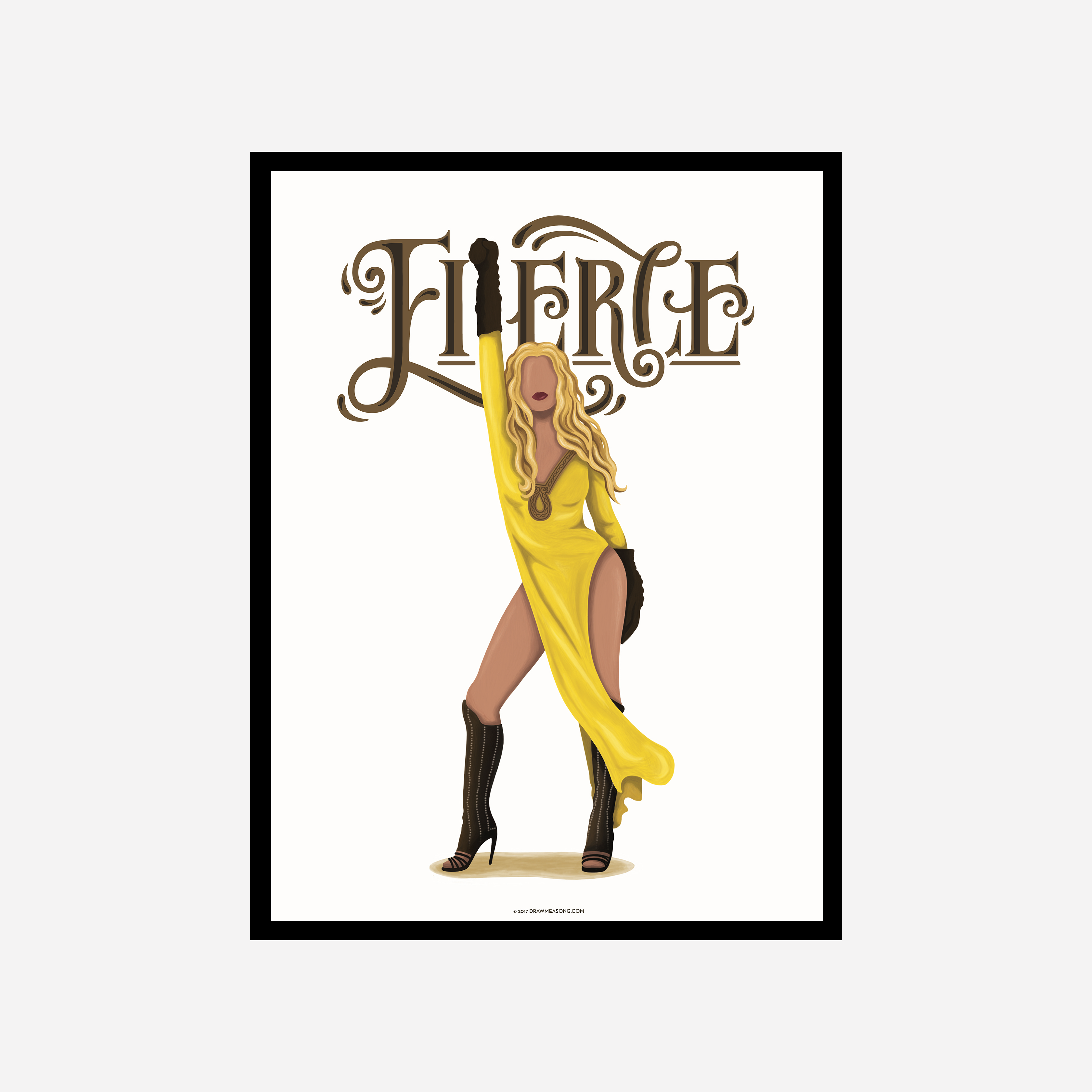 Beyonce Fierce Art Print