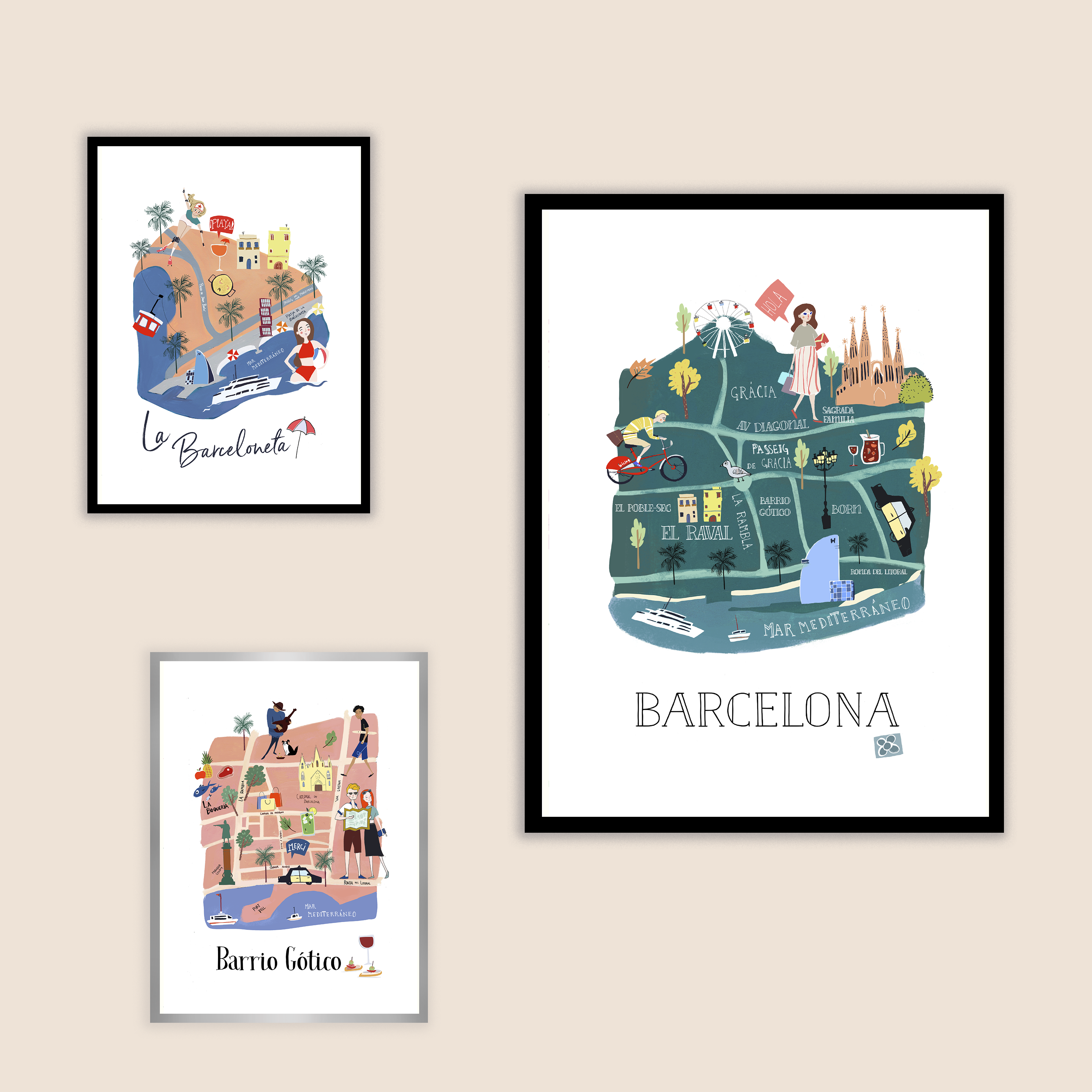 La Barceloneta Art Print