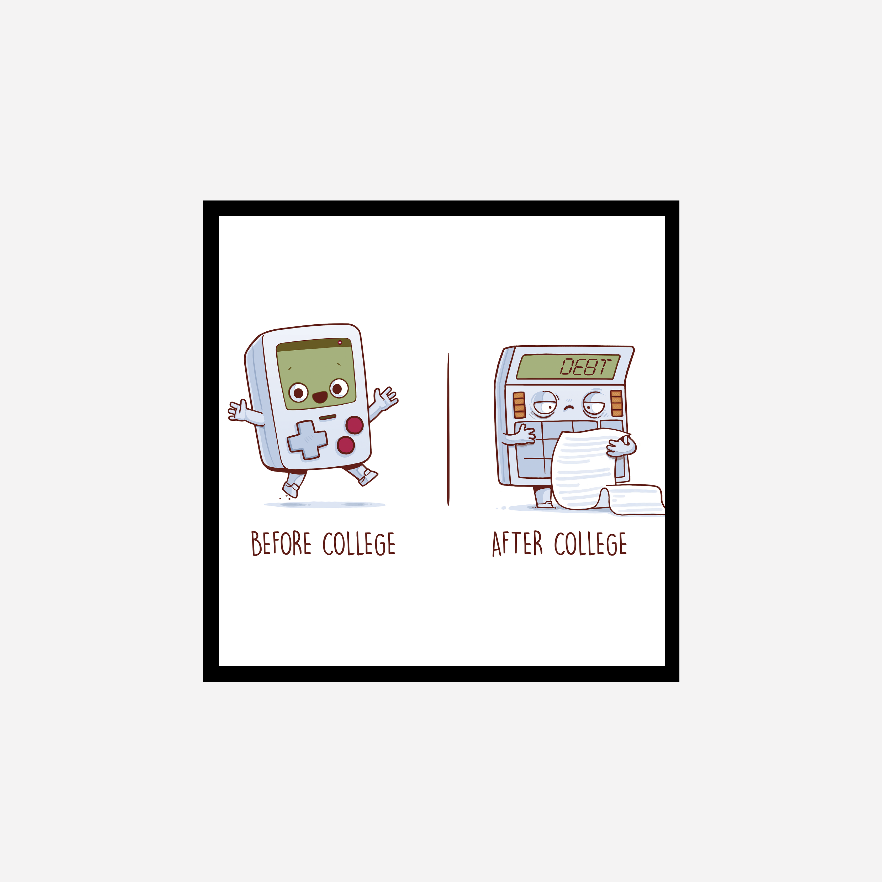 Before after College Art Print