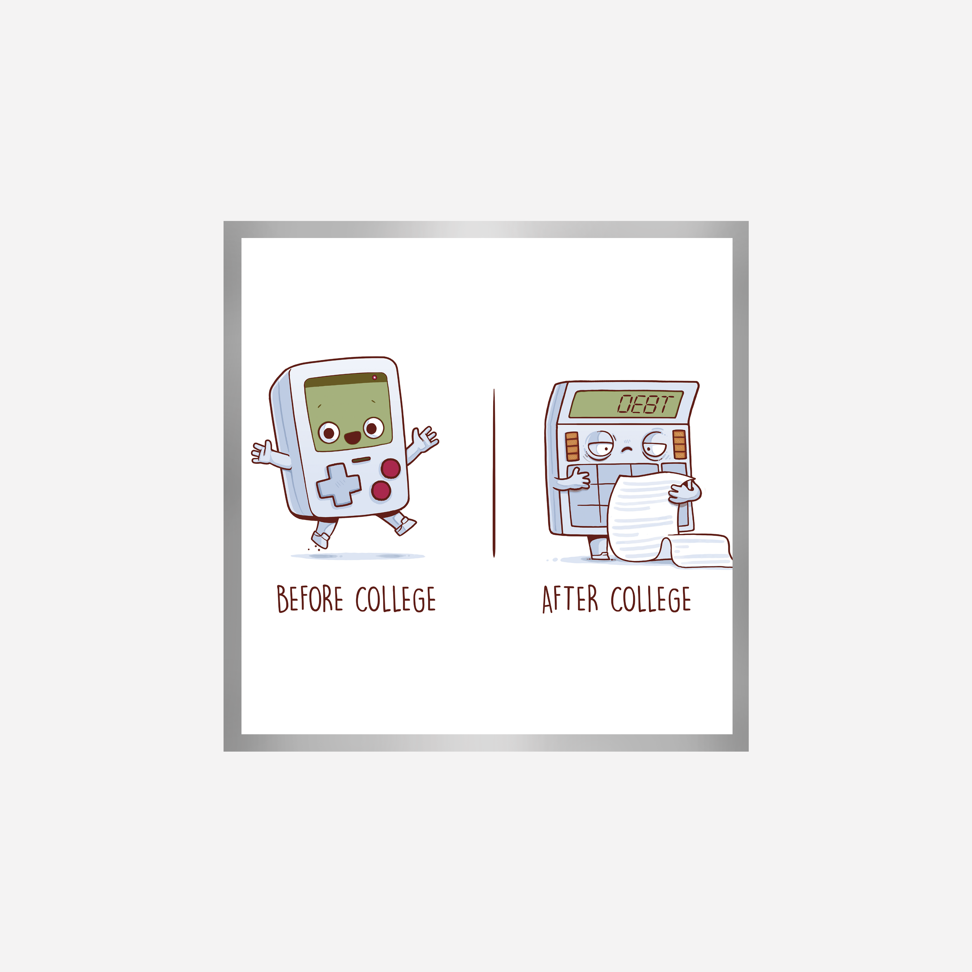 Before after College Art Print