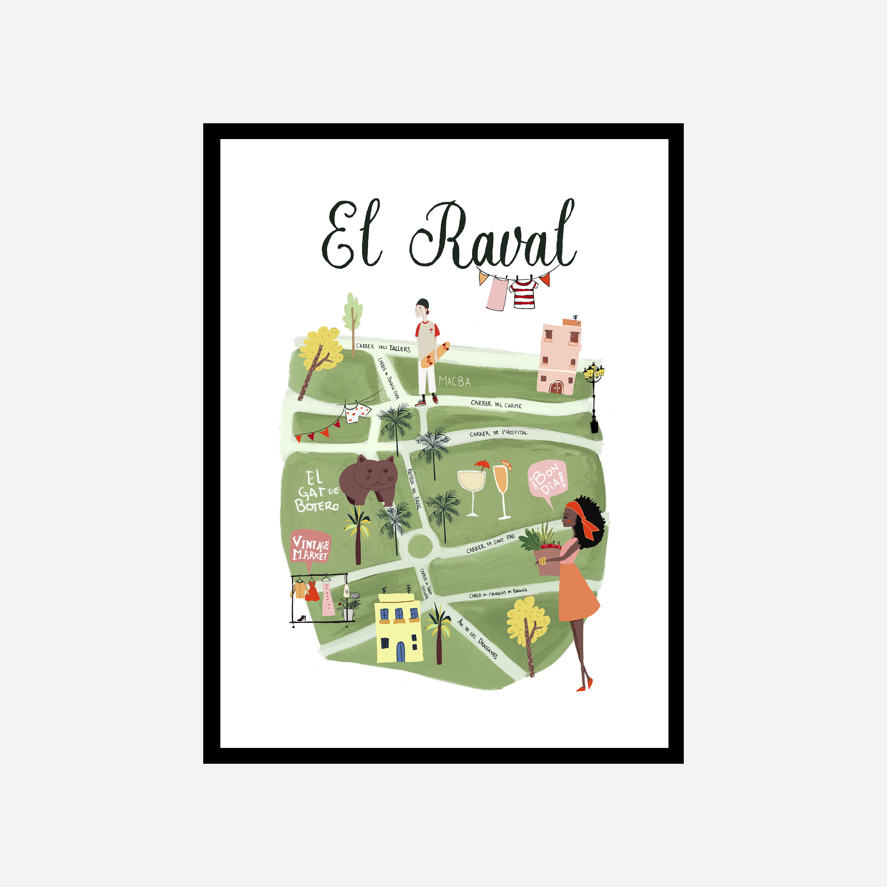 El Raval Art Print