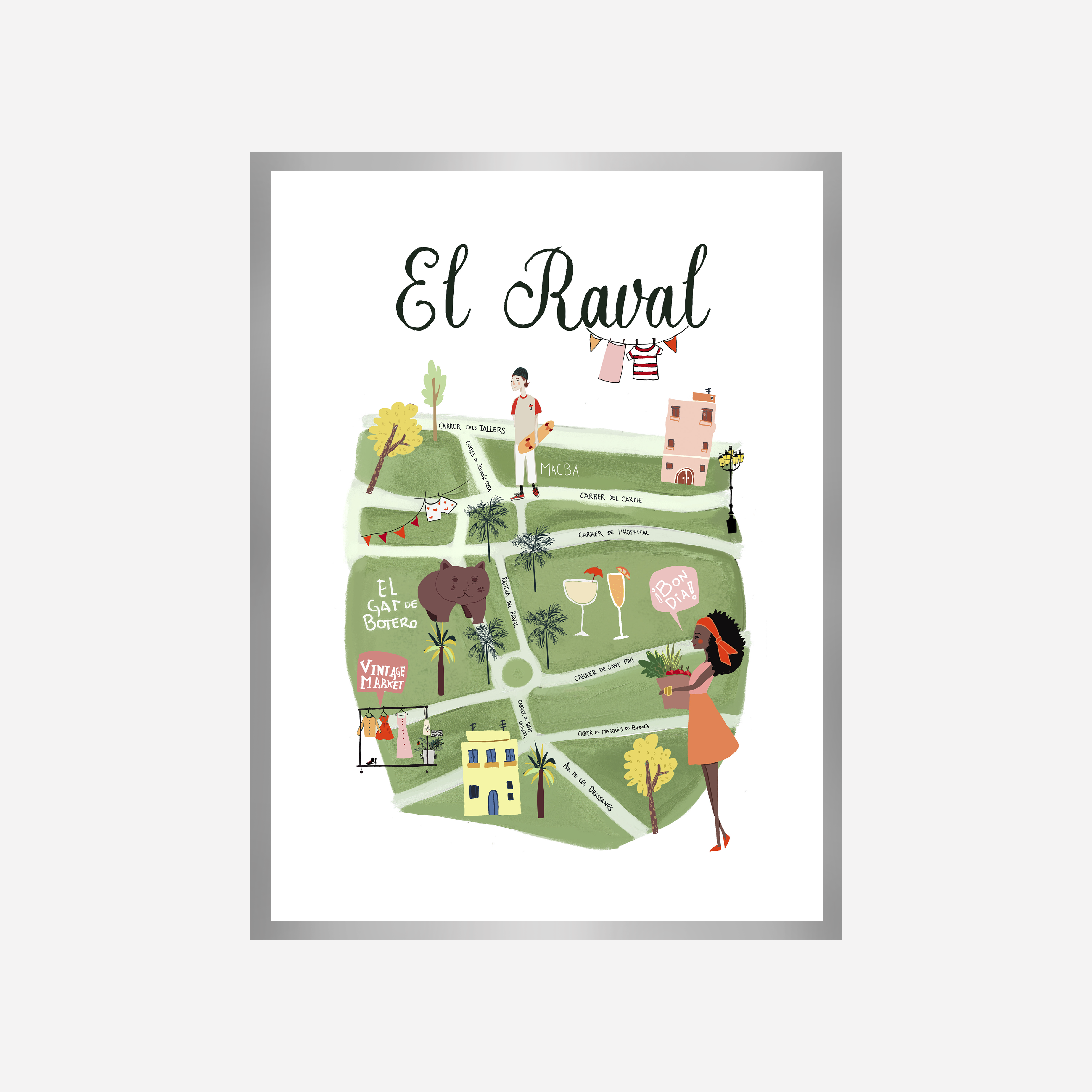 El Raval Art Print