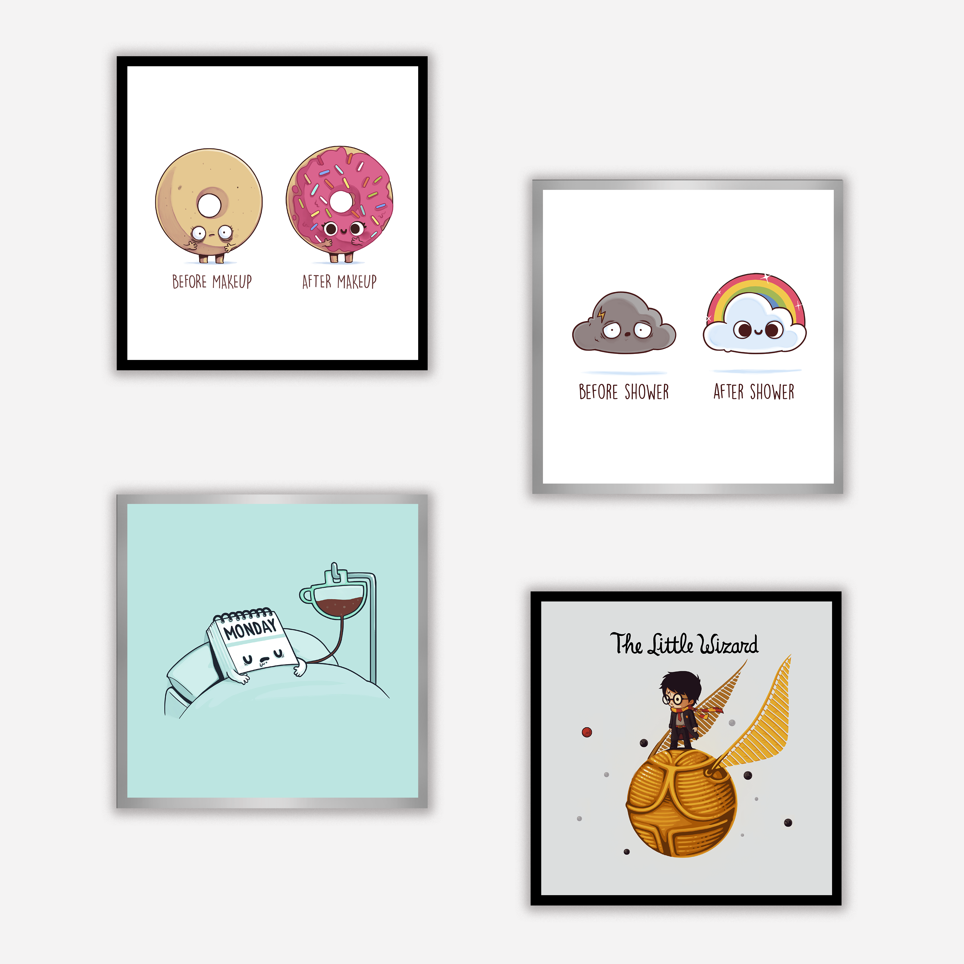 Before Makeup Donut Art Print