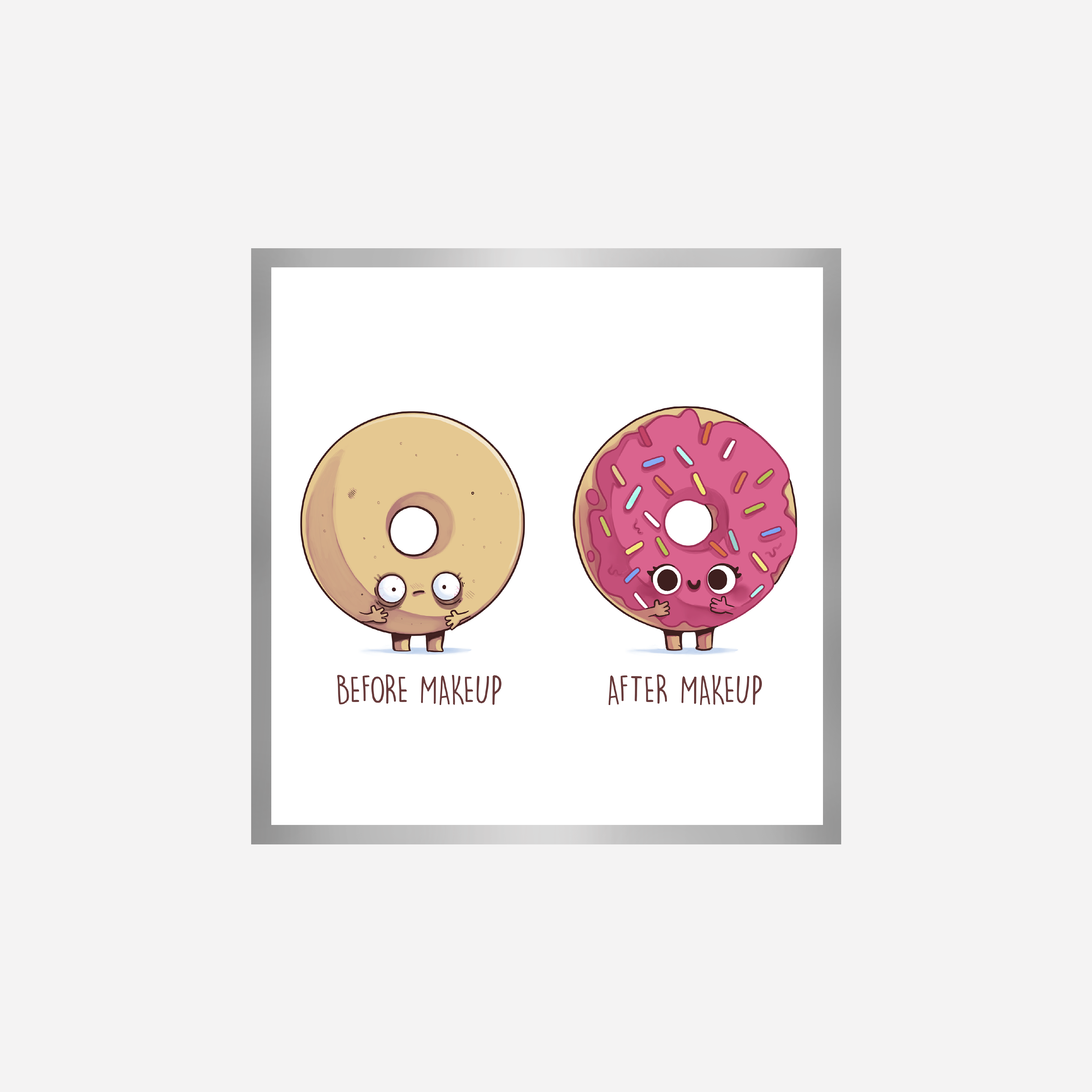 Before Makeup Donut Art Print