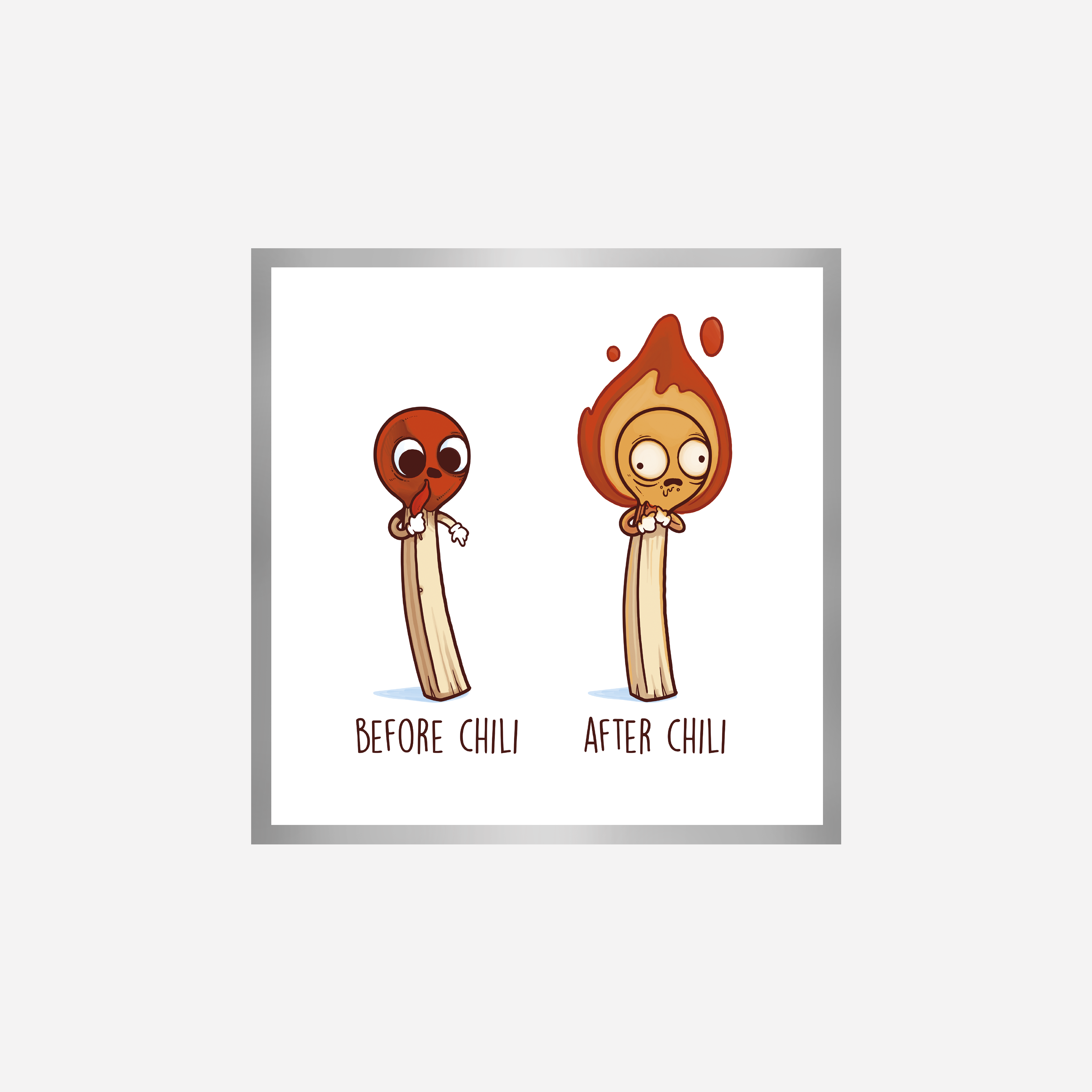 Before After Chili Art Print