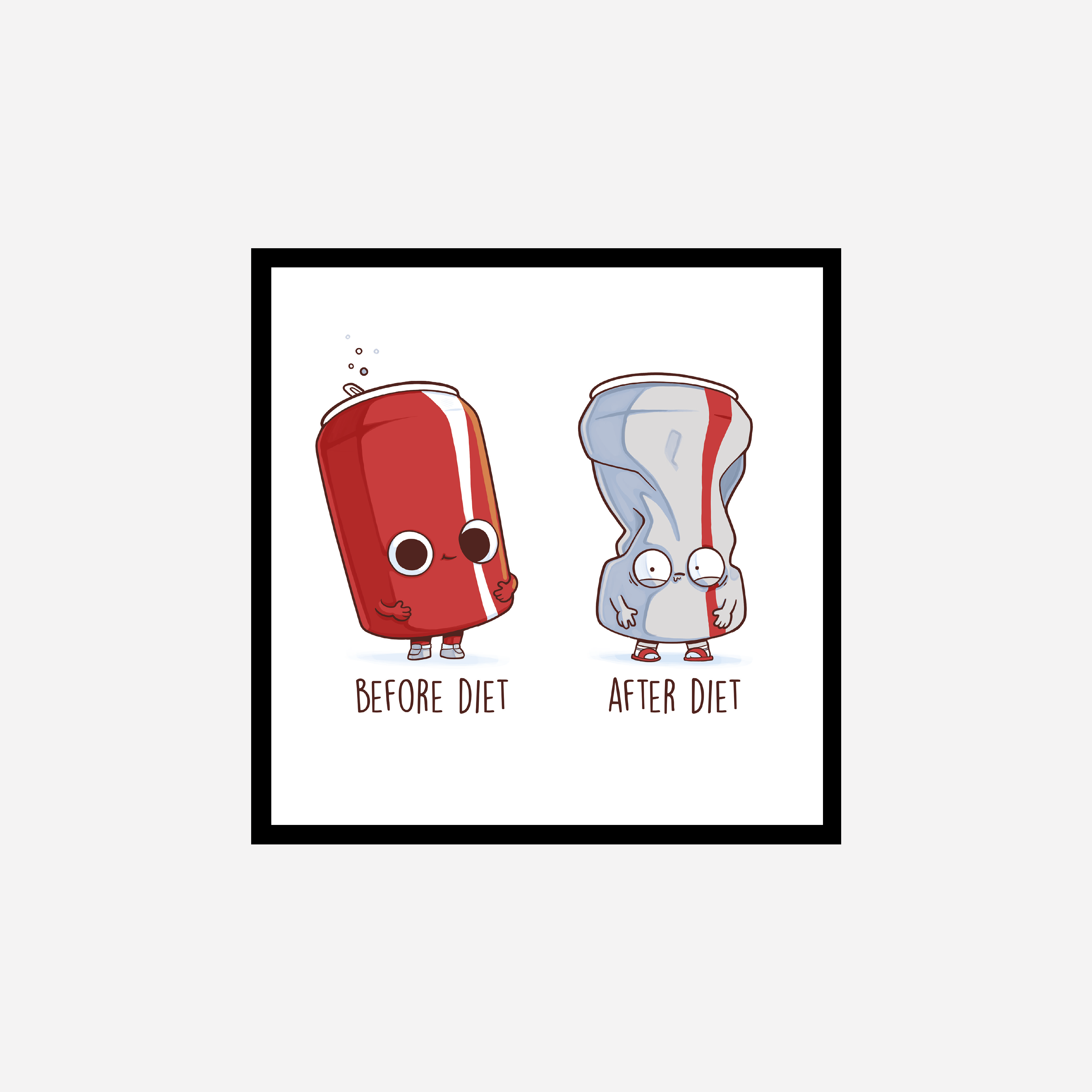 Before After Diet Art Print