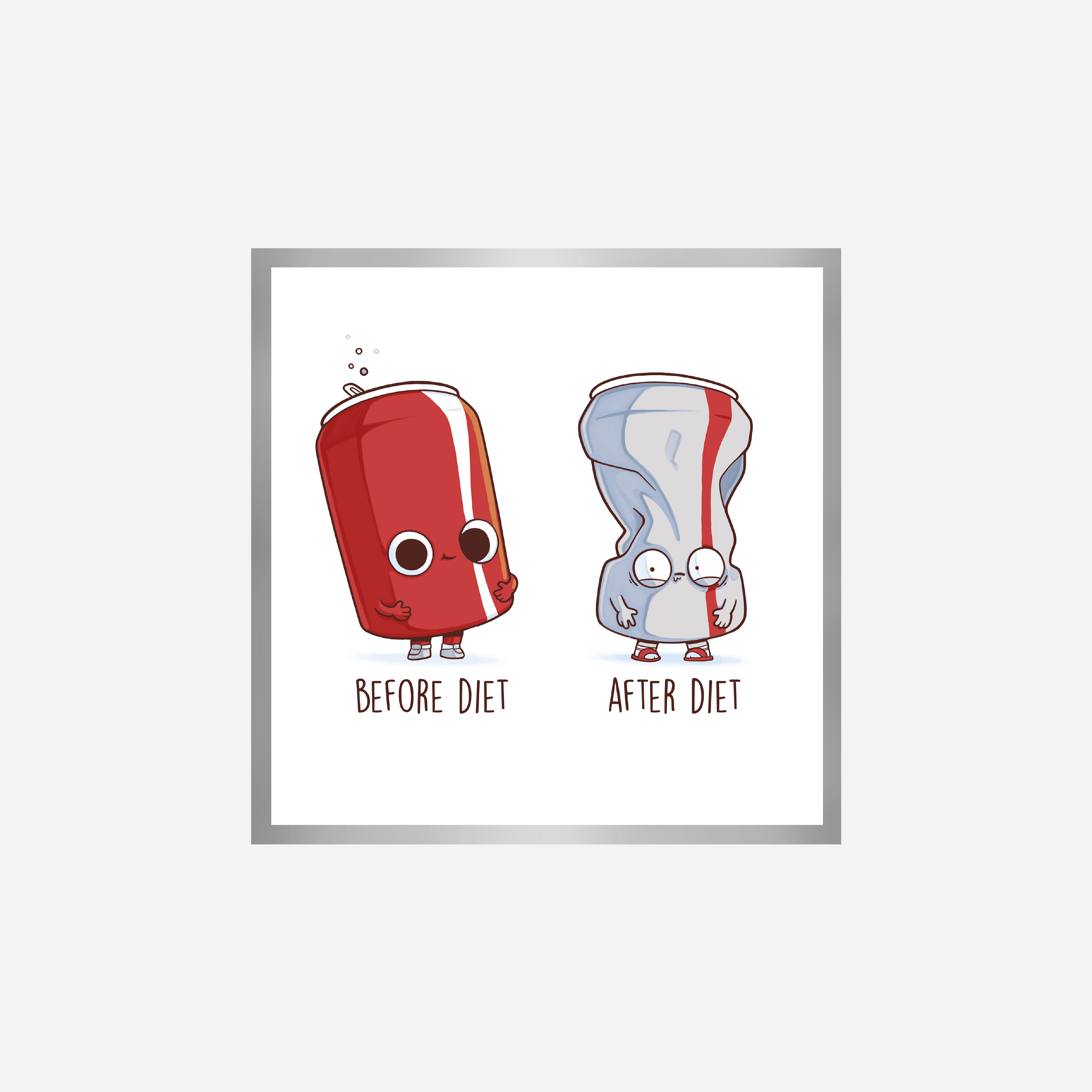 Before After Diet Art Print