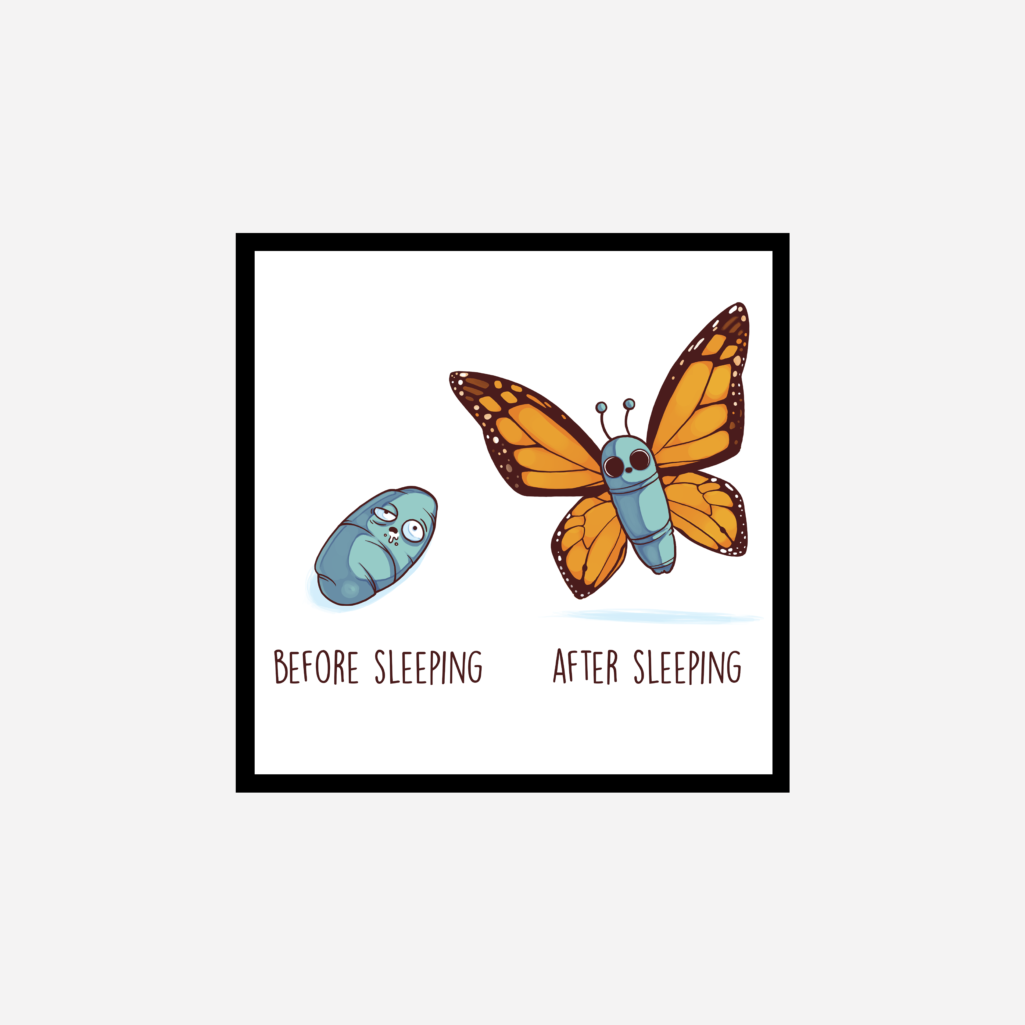 Before After Sleeping Art Print