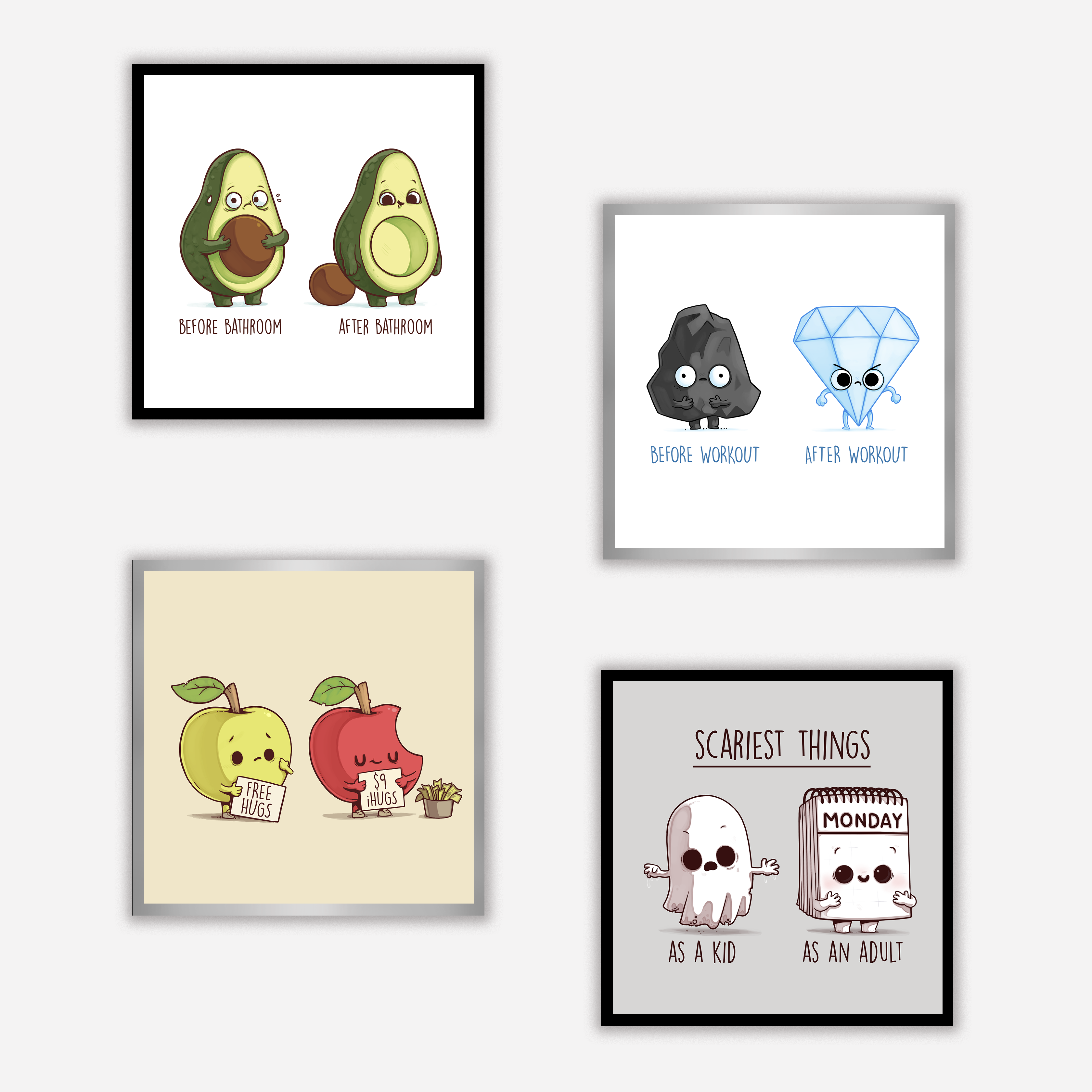 Before After Bathroom Art Print