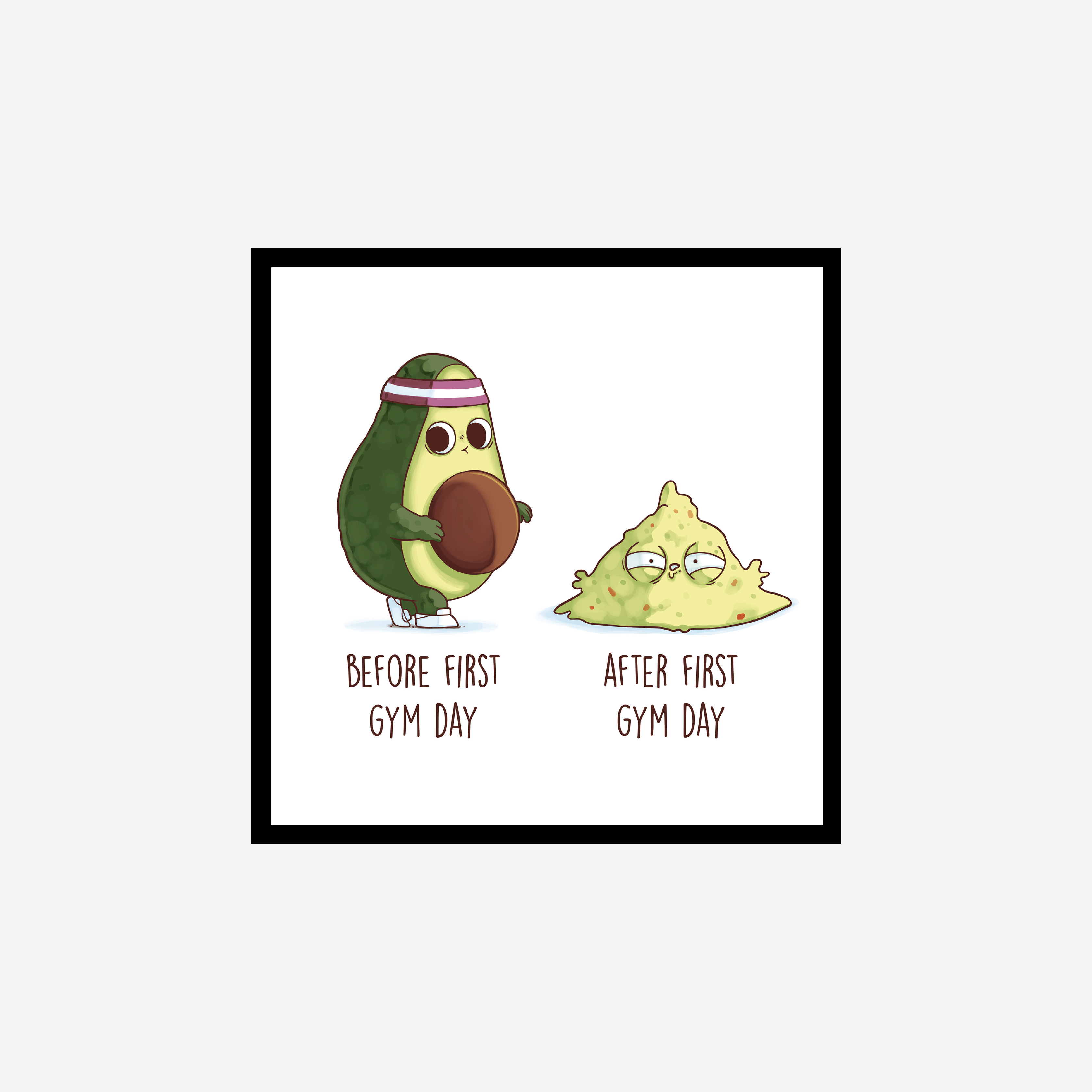 Before After Gym Art Print